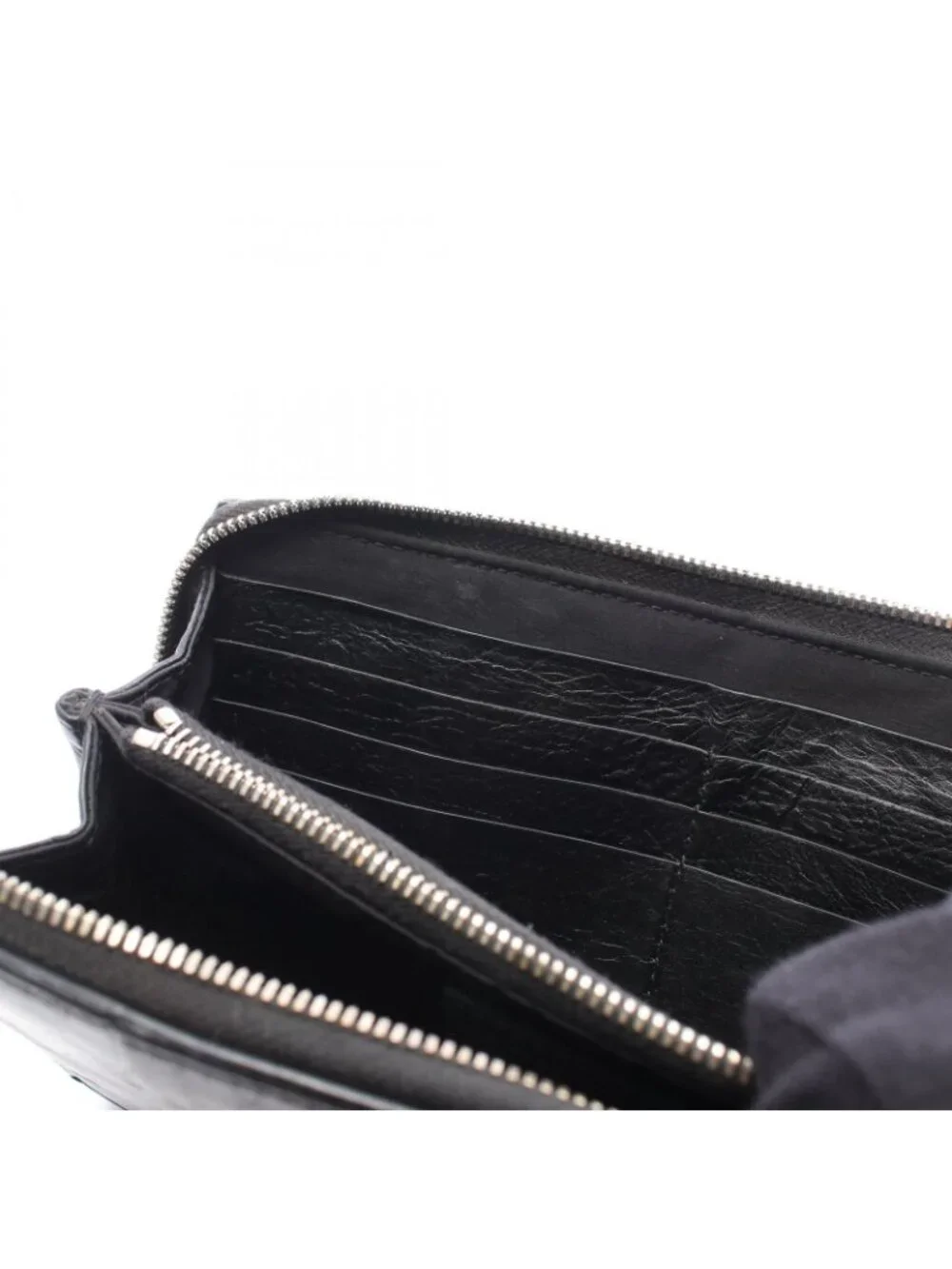 Bottega Veneta Round Wallet Intrecciato Black Lambskin Maxi